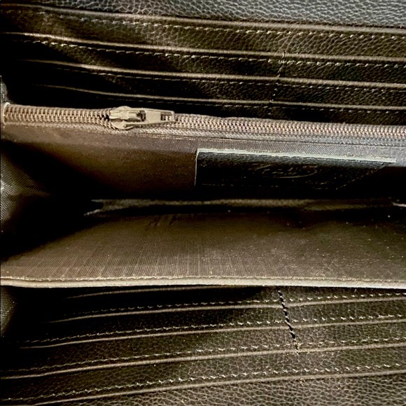 NWOT Genuine Cowhide Leather Black & White Zip Wallet/Wristlet - Picture 15 of 15